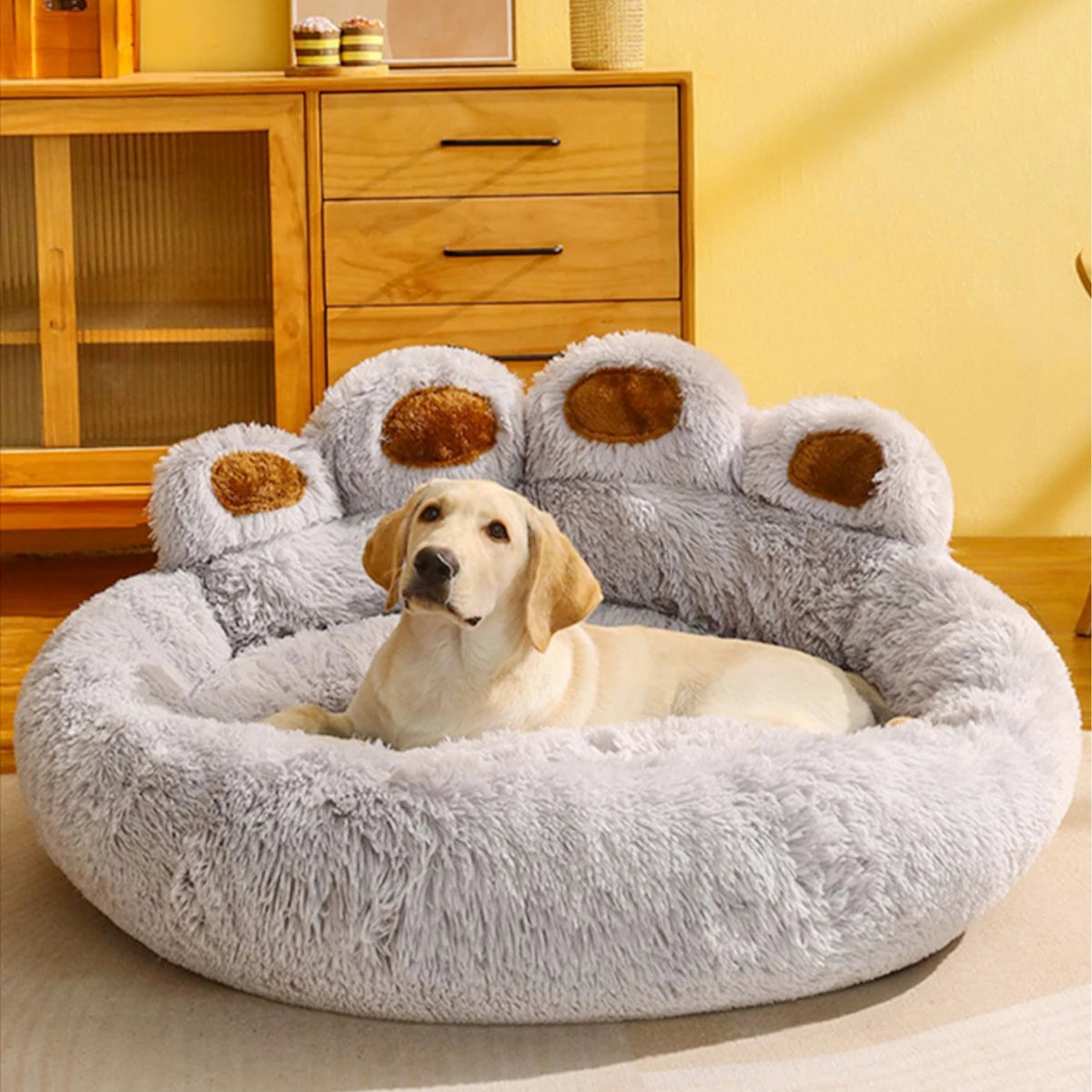 Fluffy Winter Pet Bed & Basket