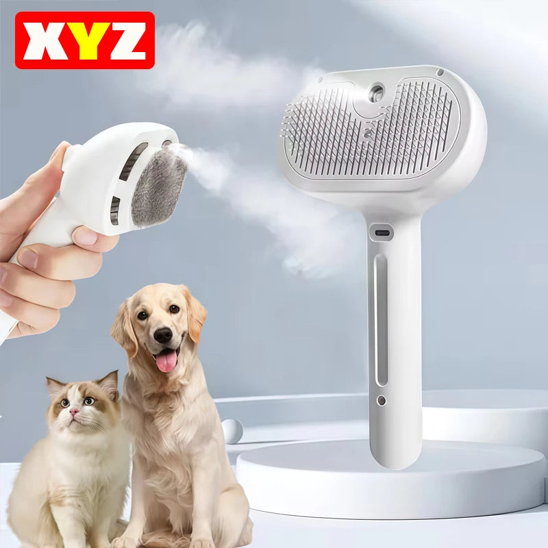 3-in-1 Pet Steamy Brush Grooming & Hair Removal