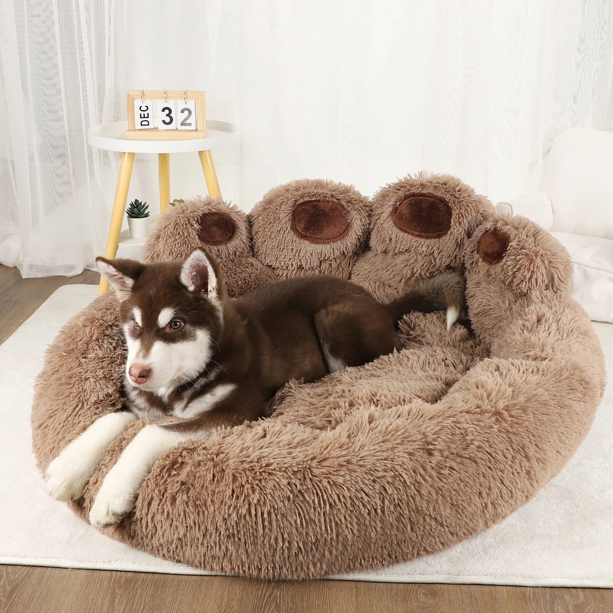 Fluffy Winter Pet Bed & Basket